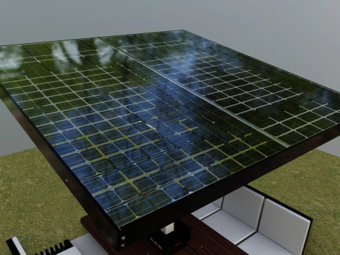 Banco solar inteligente Modelo 3D