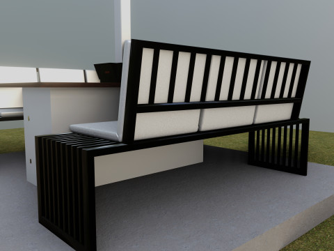 Smart Solar Bench Model 3D