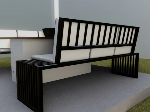 Banco solar inteligente Modelo 3D