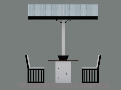 Smart Solar Bench Model 3D