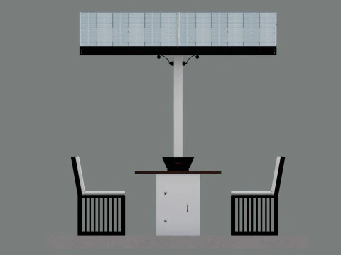 Banco solar inteligente Modelo 3D