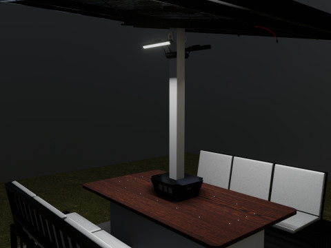 Smart Solar Bench Model 3D