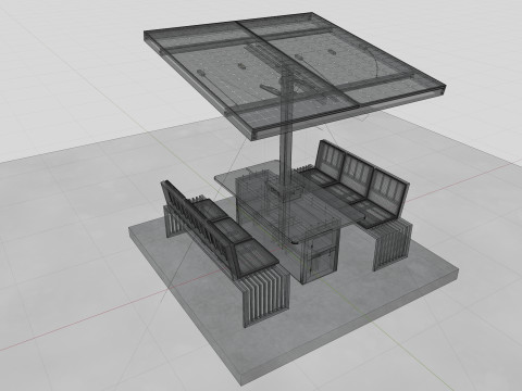 Smart Solar Bench Model 3D