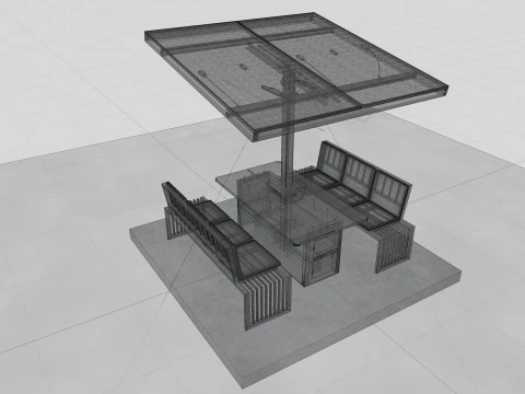 Banco solar inteligente Modelo 3D