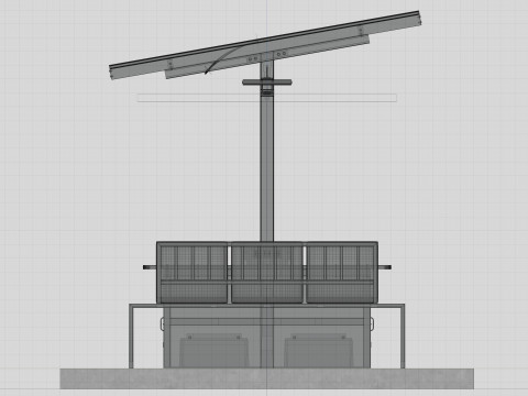 Smart Solar Bench Model 3D