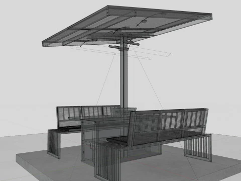 Banco solar inteligente Modelo 3D