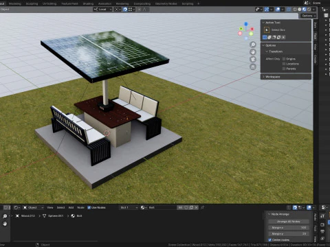 Banco solar inteligente Modelo 3D
