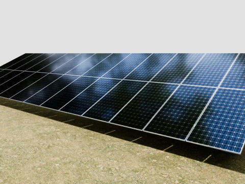 Single Column Solar Construction Type-1 3D Model