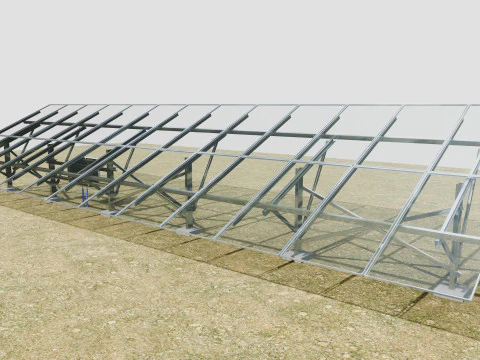 Single Column Solar Construction Type-1 3D Model