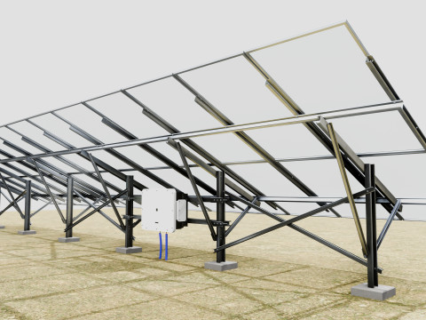 Single Column Solar Construction Type-1 Modèle 3D