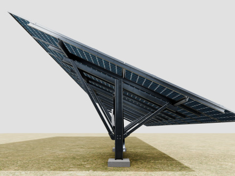 Single Column Solar Construction Type-1 Modèle 3D
