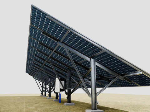 Single Column Solar Construction Type-1 3D Model