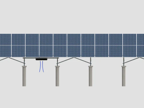 Single Column Solar Construction Type-1 3D Model