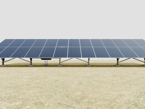 Single Column Solar Construction Type-1 Modèle 3D