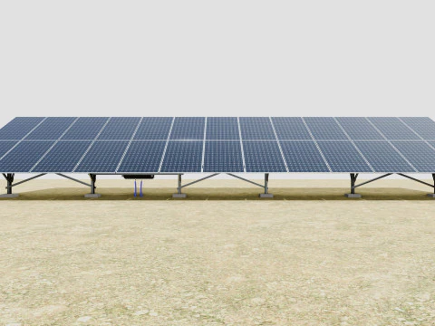Single Column Solar Construction Type-1 3D Model