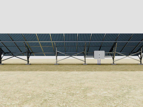 Single Column Solar Construction Type-1 3D Model