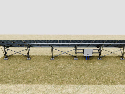 Single Column Solar Construction Type-1 Modèle 3D