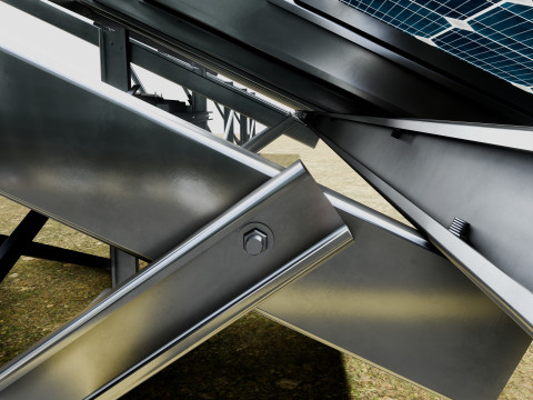Single Column Solar Construction Type-1 Modèle 3D