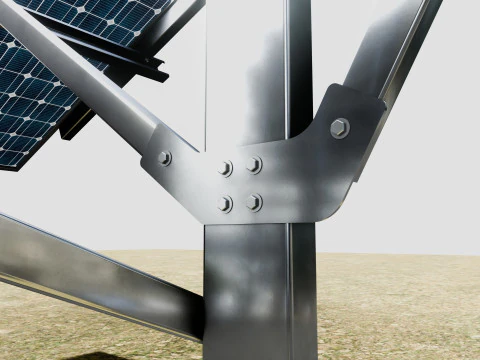 Single Column Solar Construction Type-1 3D Model