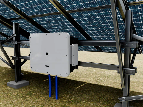 Single Column Solar Construction Type-1 3D Model