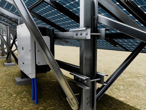 Single Column Solar Construction Type-1 Modèle 3D