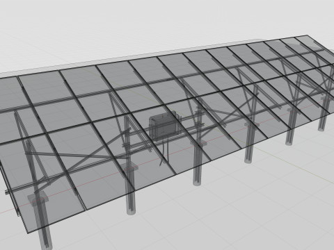 Single Column Solar Construction Type-1 Modèle 3D