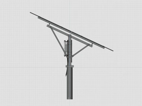 Single Column Solar Construction Type-1 3D Model