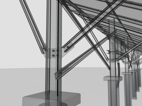 Single Column Solar Construction Type-1 Modèle 3D