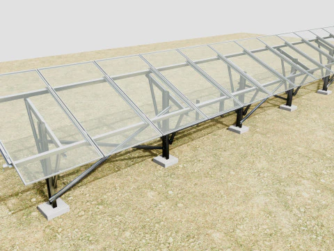 Single Column Solar Construction Type-2 3D Model