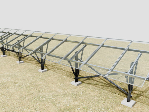 Single Column Solar Construction Type-2 Model 3D