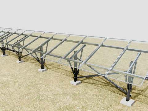 Single Column Solar Construction Type-2 3D Model