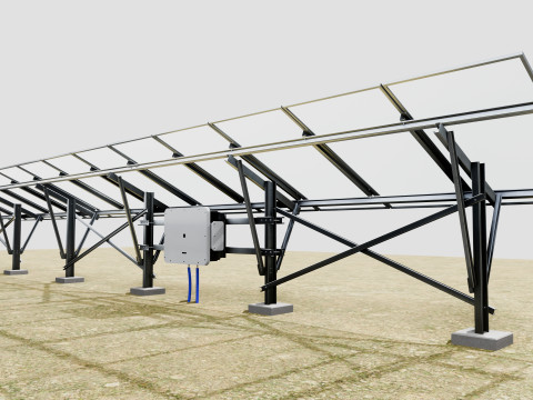 Single Column Solar Construction Type-2 Model 3D