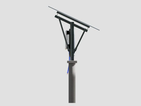 Single Column Solar Construction Type-2 3D Model
