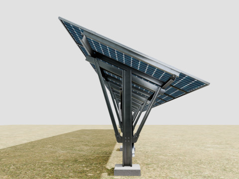 Single Column Solar Construction Type-2 Model 3D