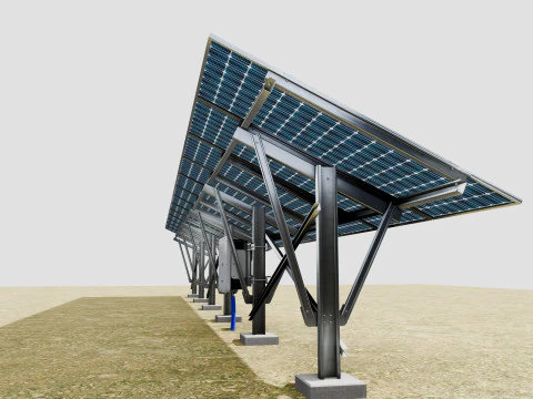 Single Column Solar Construction Type-2 3D Model