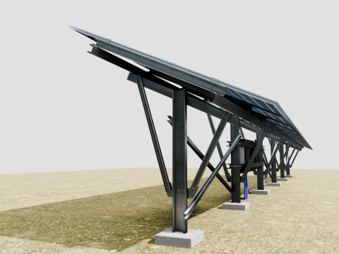 Single Column Solar Construction Type-2 Model 3D