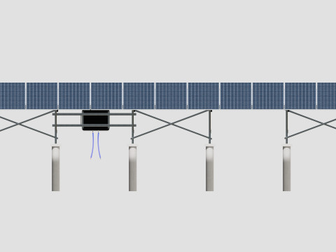 Single Column Solar Construction Type-2 Model 3D