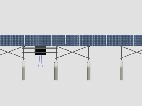 Single Column Solar Construction Type-2 3D Model