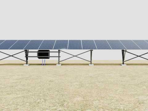 Single Column Solar Construction Type-2 3D Model