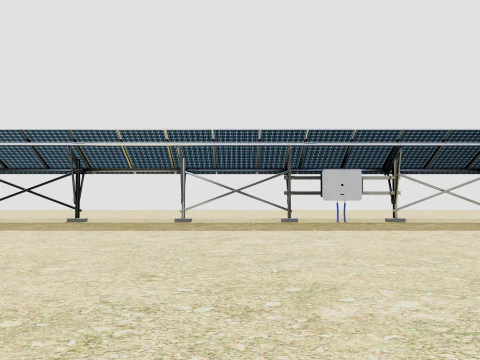 Single Column Solar Construction Type-2 3D Model