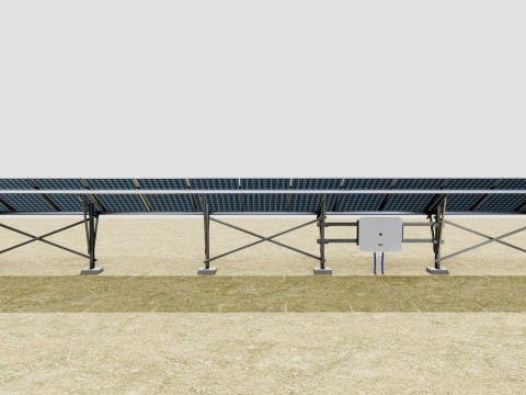 Single Column Solar Construction Type-2 Model 3D