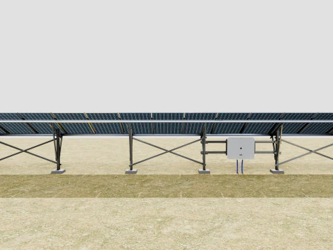 Single Column Solar Construction Type-2 3D Model