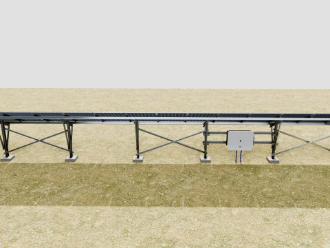 Single Column Solar Construction Type-2 3D Model