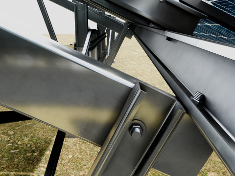 Single Column Solar Construction Type-2 Model 3D