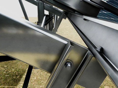 Single Column Solar Construction Type-2 3D Model