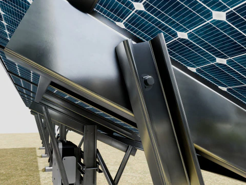 Single Column Solar Construction Type-2 3D Model