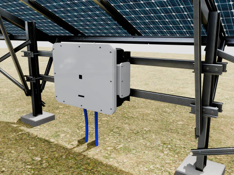 Single Column Solar Construction Type-2 3D Model