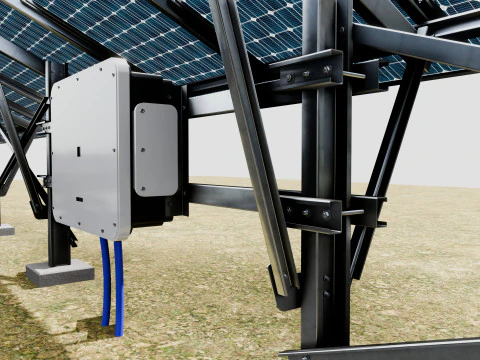 Single Column Solar Construction Type-2 3D Model