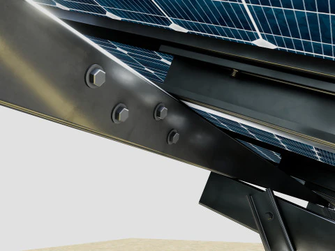 Single Column Solar Construction Type-2 3D Model