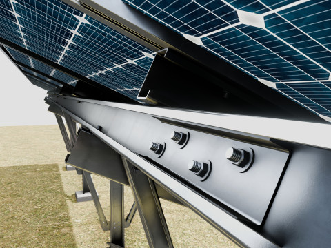 Single Column Solar Construction Type-2 Model 3D